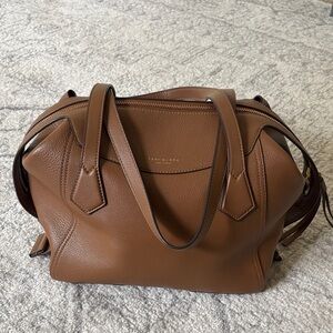Tory Burch Perry Tan Leather Satchel